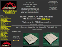 Tablet Screenshot of fabresinworks.com